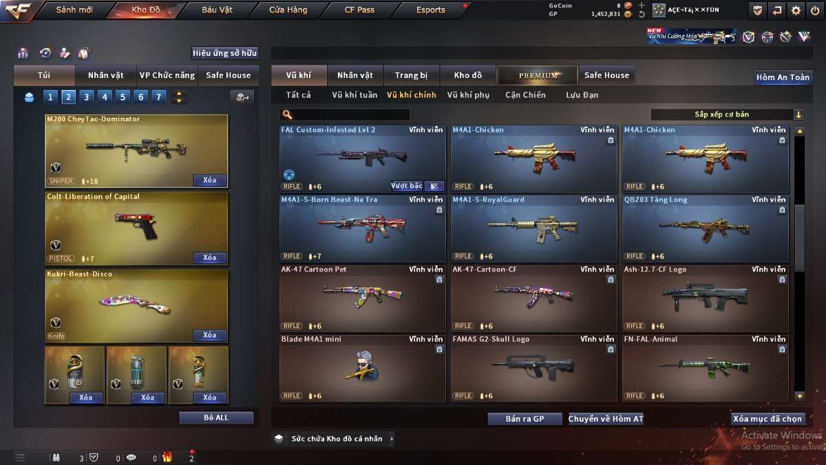 shop acc cf uy tin gia re